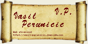 Vasil Peruničić vizit kartica